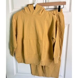 NEW Hanna Andersson Big Comfy Hoodie and Sweatpant Set 120 6-7 Yellow